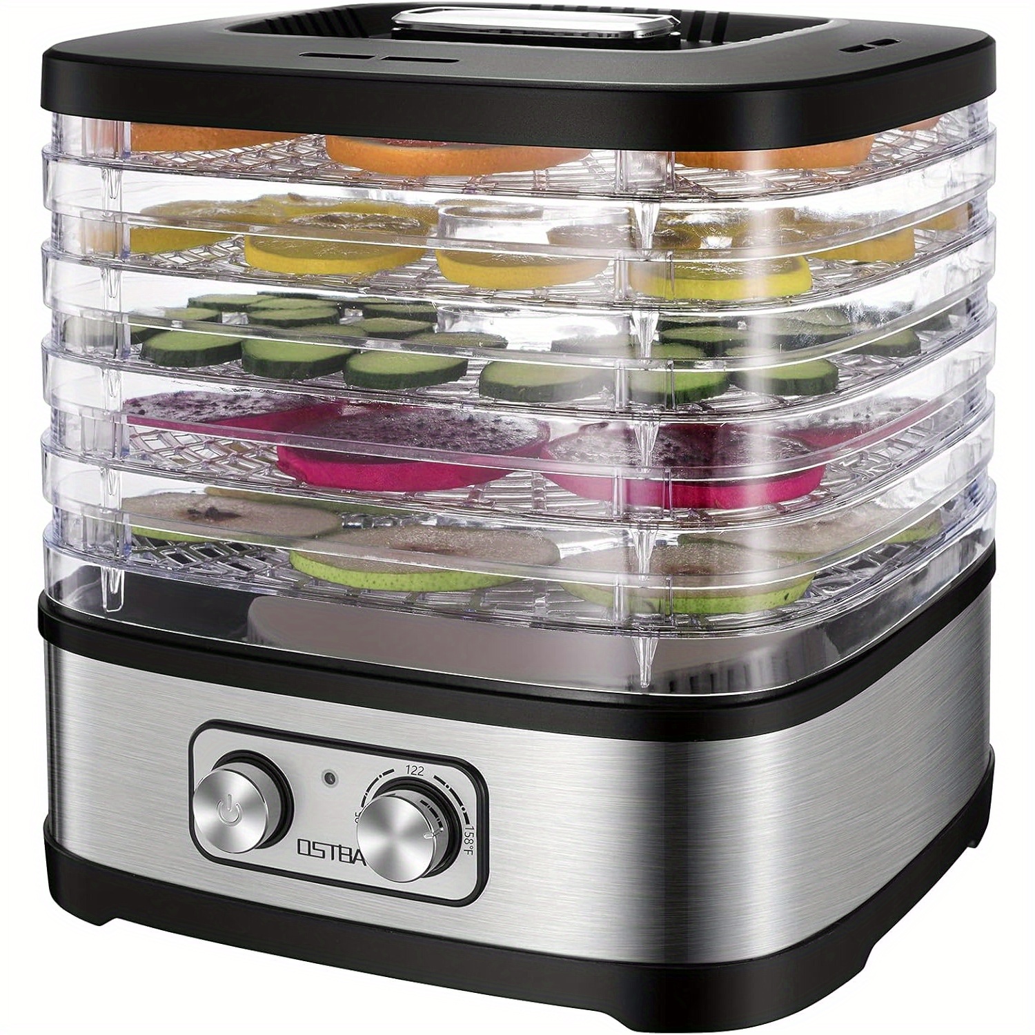Food Snacks Recipes - Food Dehydrator Machine Adjustable Temperature &
