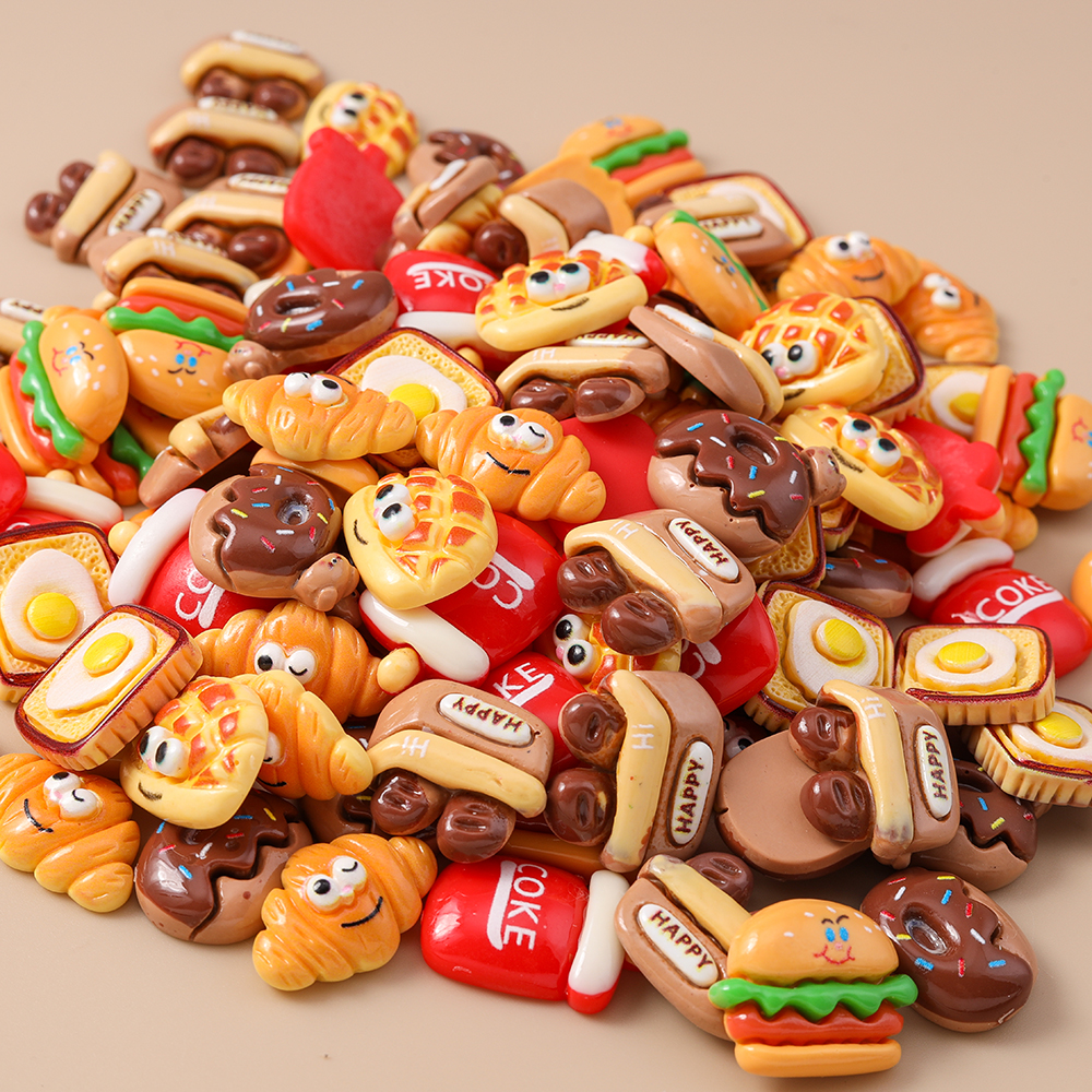 Zinc Food Snacks - Leslie 15pcs Cute Resin Miniature Dollhouse