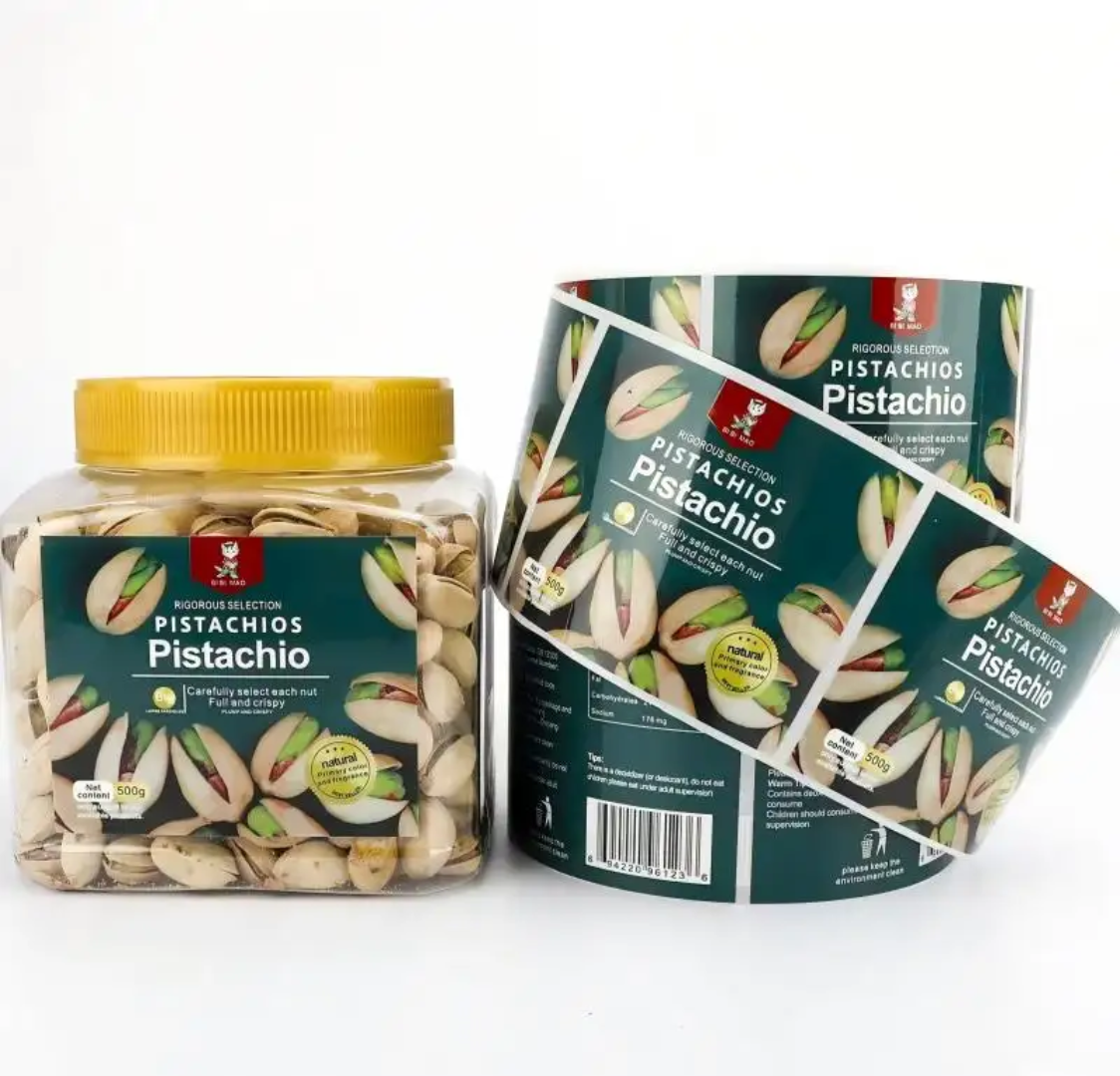 Logo Food Snack - Custom snack stickers, nuts, dried fruits,