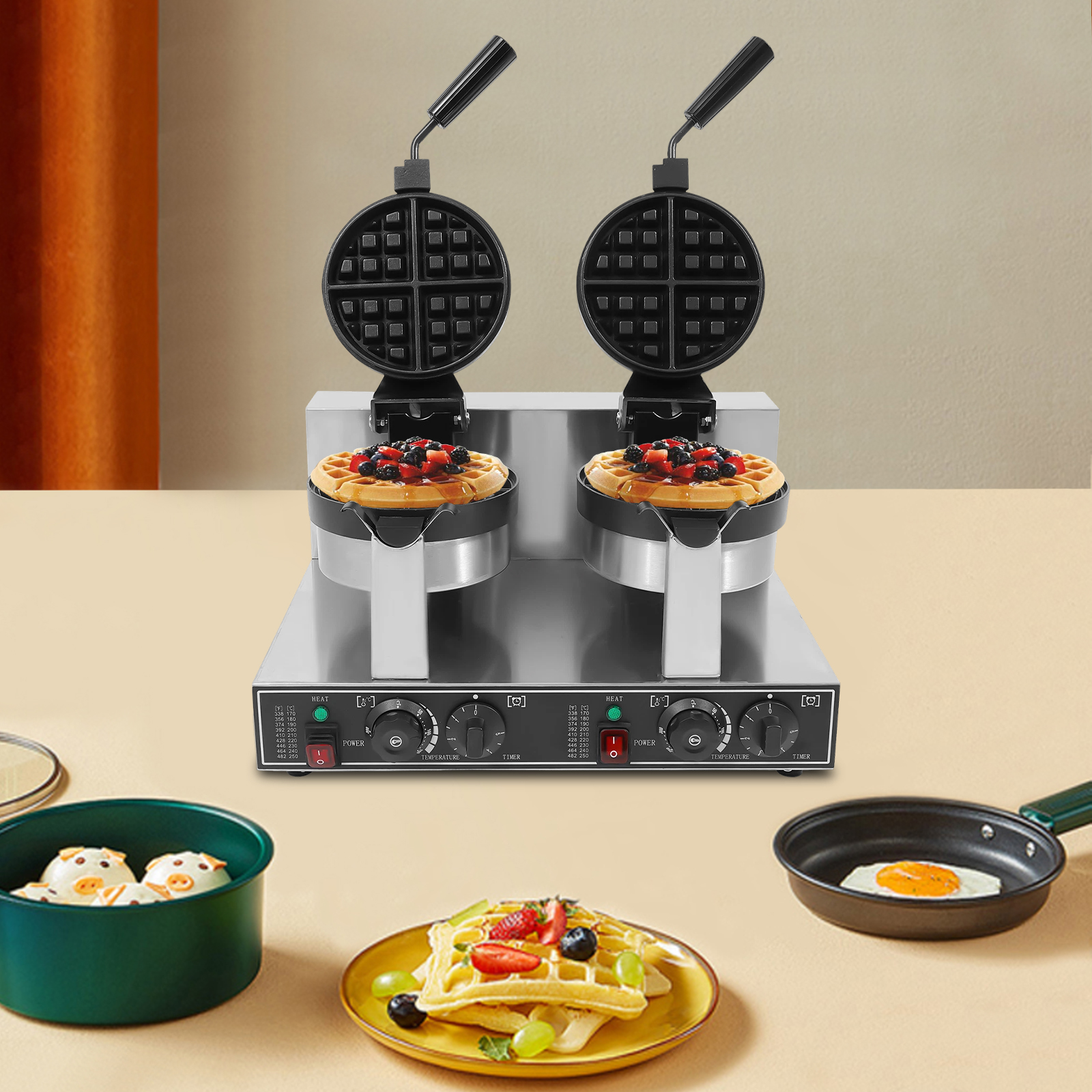 Food Snacks To Make At Home - 201 Stainless Steel Waffle Iron 110V
