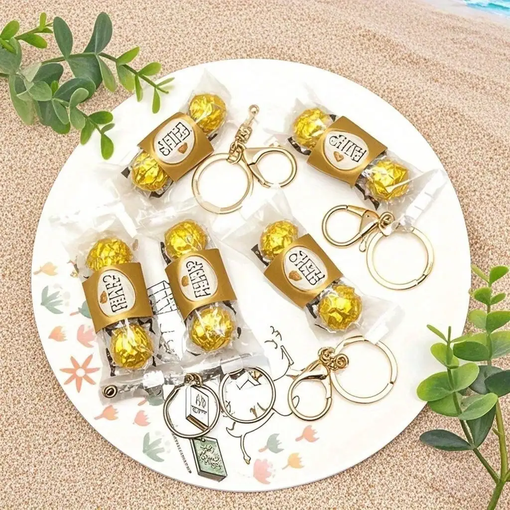Zinc Food Snacks - Creative Sands Chocolate Keychain Fashion Food