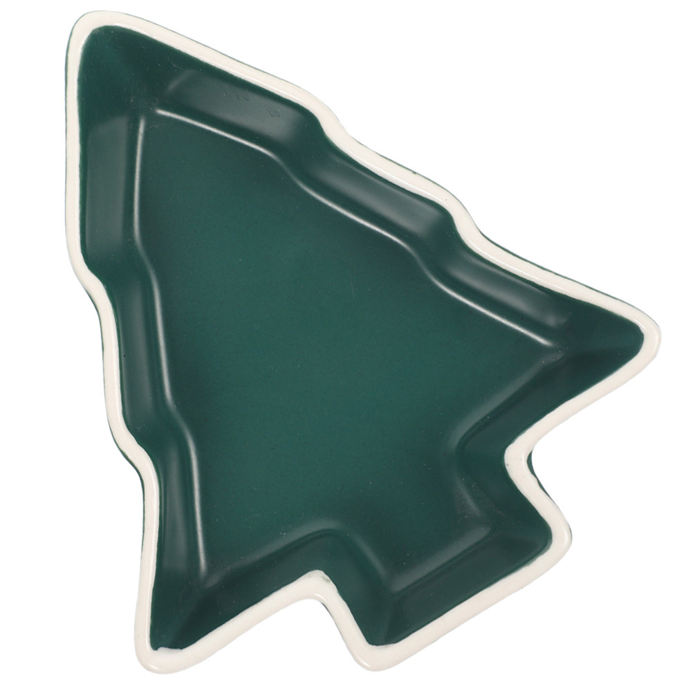 Xmas Food Snacks - Xmas Tree Shaped Ceramic Food Plate