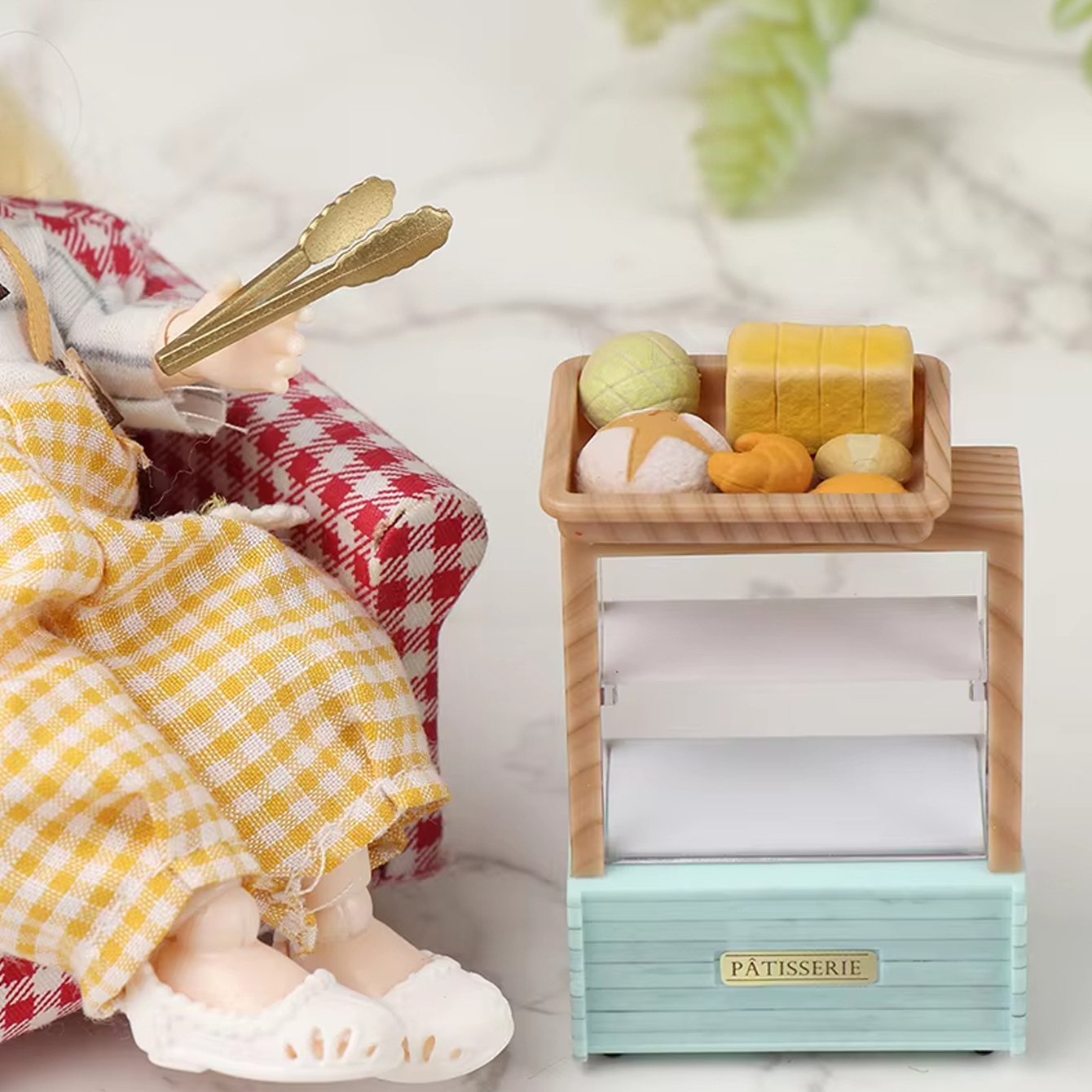 Dollhouse Miniature Bread Cabi - đánh giá và giá Food Snack