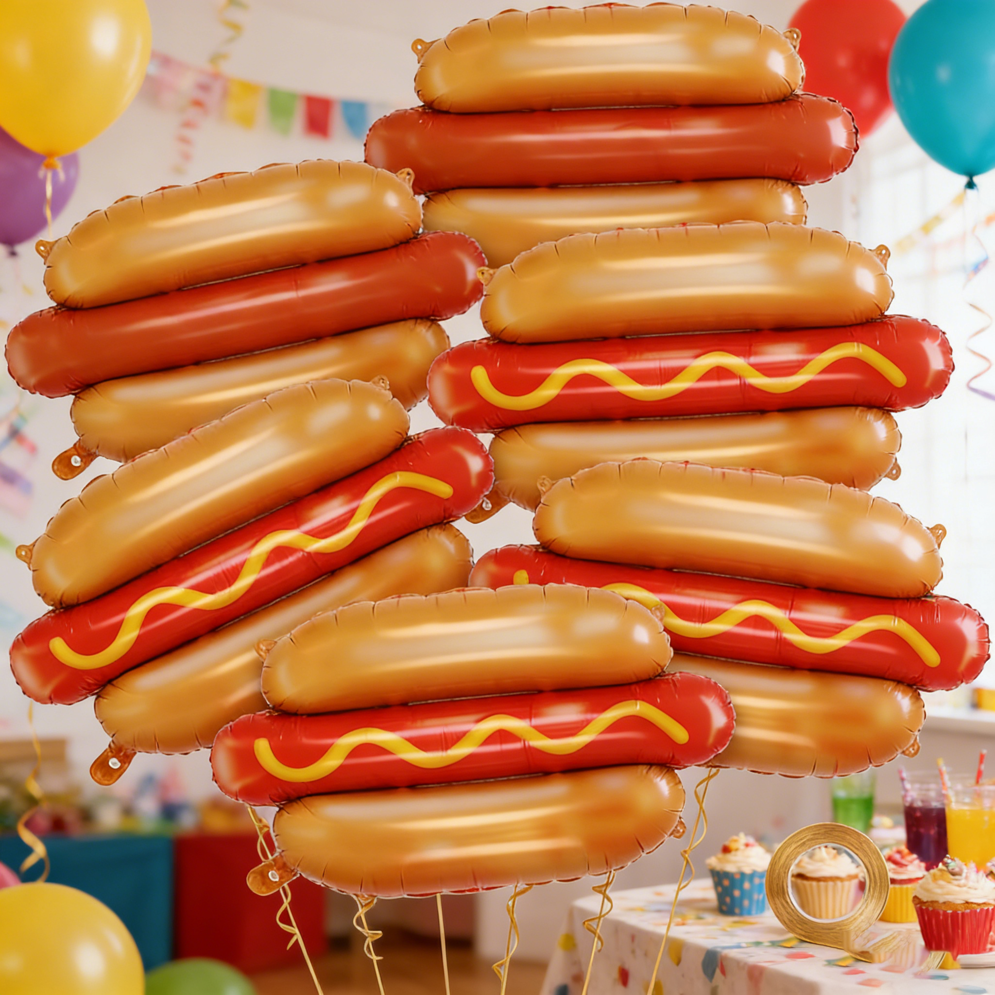 6Pcs Giant Hot Dog Balloons, F - đánh giá và giá Food Giant Snacks