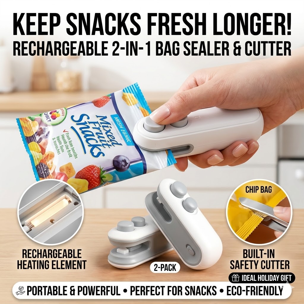 Mini Portable Snack Bag Sealer - đánh giá và giá Food Snacks Easy