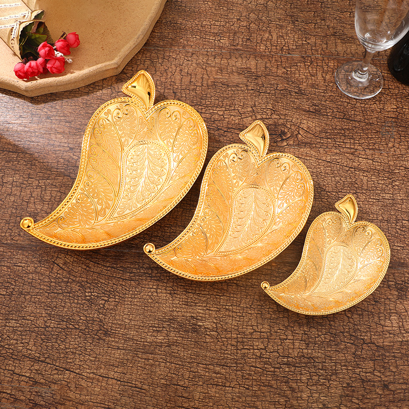 Metal Leaf Snack Plate Vintage - đánh giá và giá Zinc Food Snacks