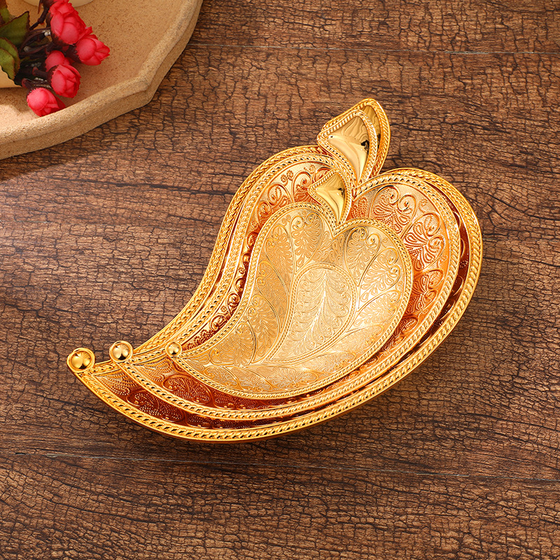 Metal Leaf Snack Plate Vintage - đánh giá và giá Zinc Food Snacks