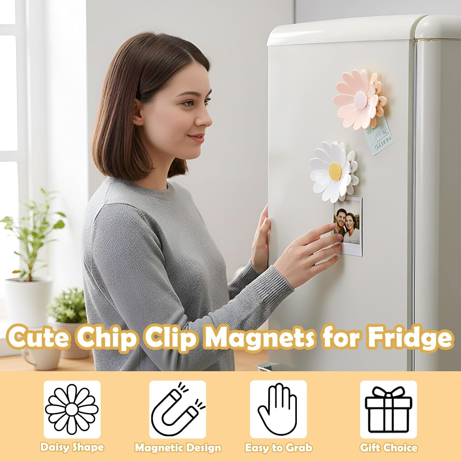 1-Piece Daisy Magnetic Bag Cli - đánh giá và giá Food Snacks For 1 Year Old