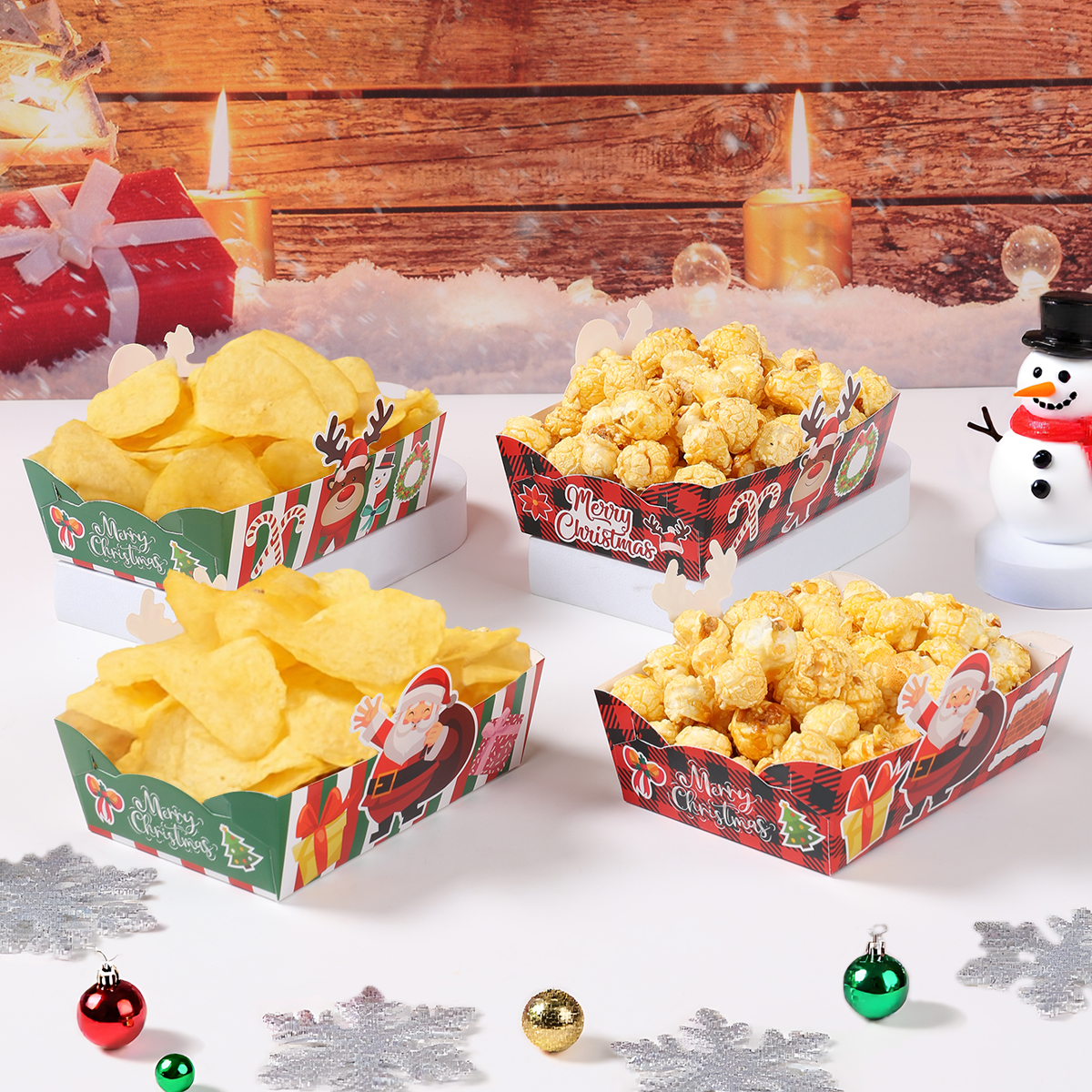 24pcs Christmas Mini Snack Tra - đánh giá và giá Xmas Food Snacks
