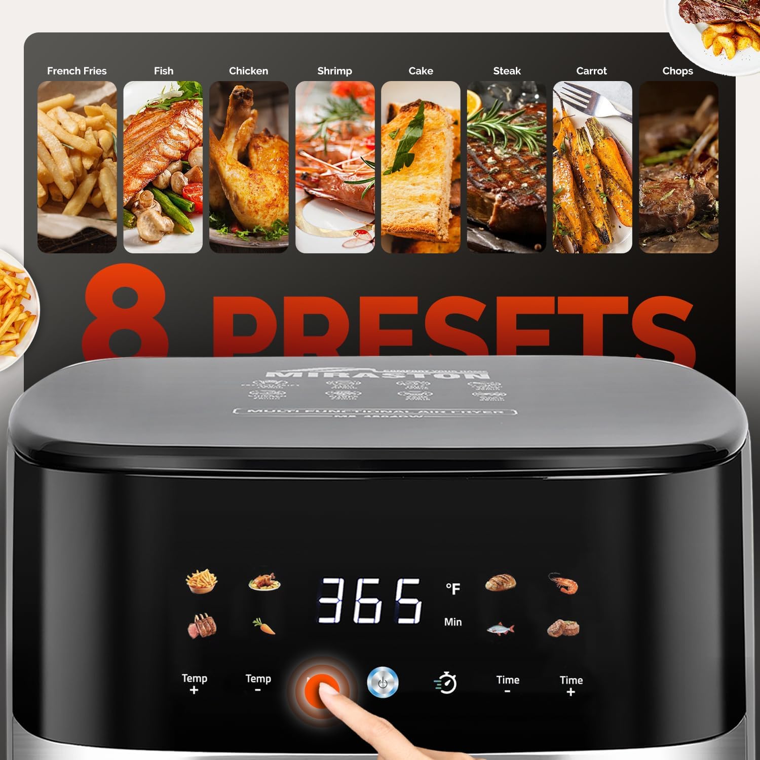 5.8QT Digital Air Fryer with V - đánh giá và giá Food Snacks Easy