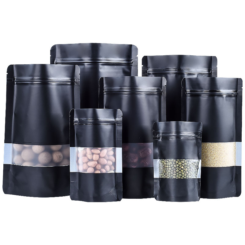100PCS Stand-up Matte Black Al - đánh giá và giá Food Z