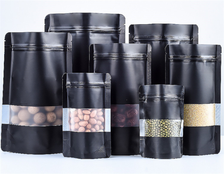 100PCS Stand-up Matte Black Al - đánh giá và giá Food Z