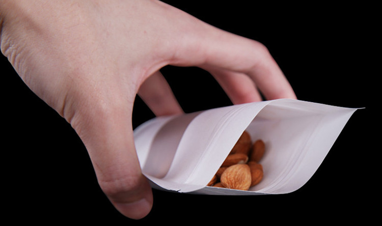 100PCS Stand-up White Paper Fr - đánh giá và giá Logo Food Snack