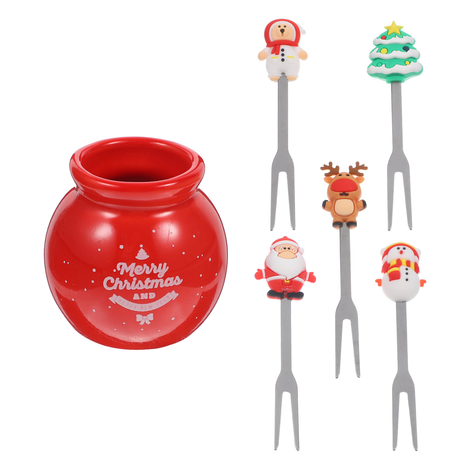 1Set Stainless Steel Fruit For - đánh giá và giá Xmas Food Snacks
