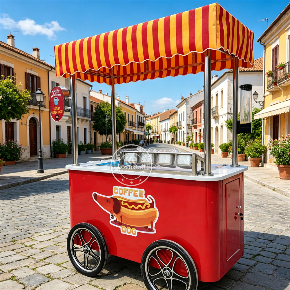 Mobile Food Cart Outdoor Urban - đánh giá và giá Logo Food Snack