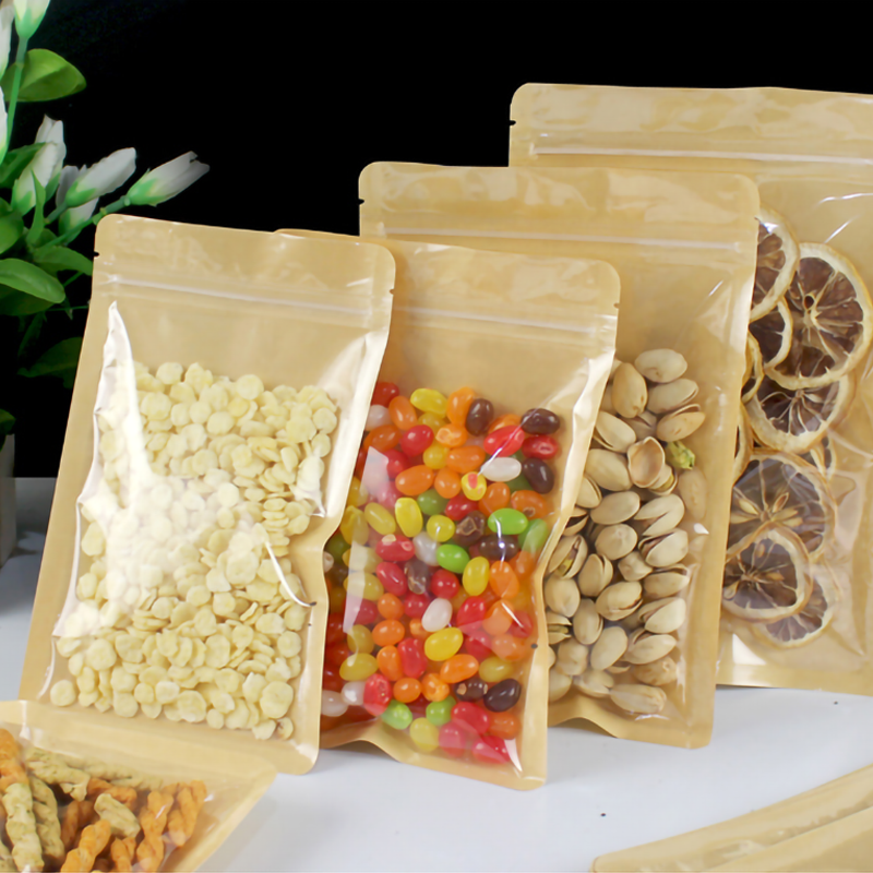 100pcs Eco-friendly Kraft Pape - đánh giá và giá Logo Food Snack