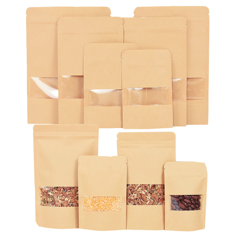 20/50pcs Kraft Paper Zip Lock  - đánh giá và giá Food Z