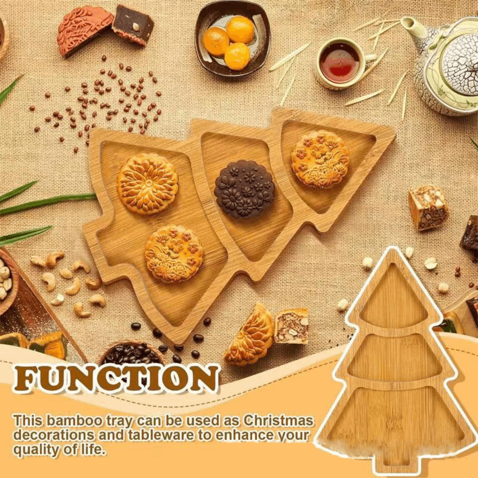 Christmas Tree Shaped Serving  - đánh giá và giá Xmas Food Snacks