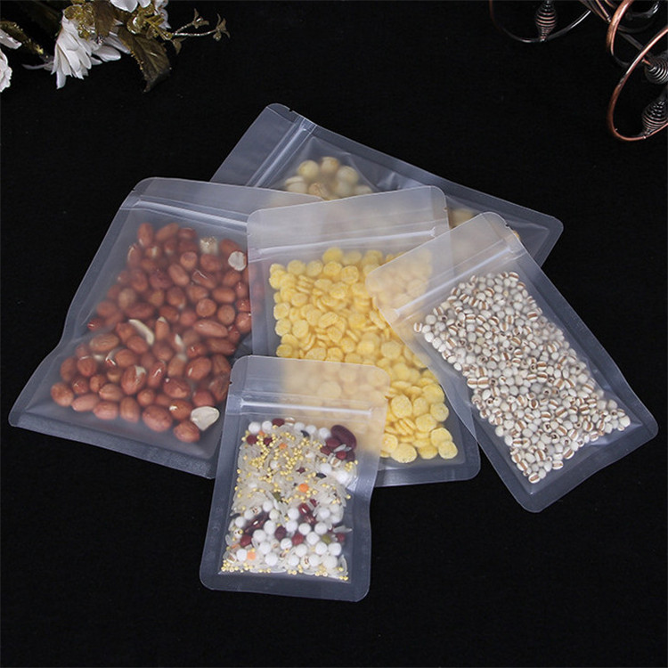 100PCS Frosted Plastic Ziplock - đánh giá và giá Logo Food Snack