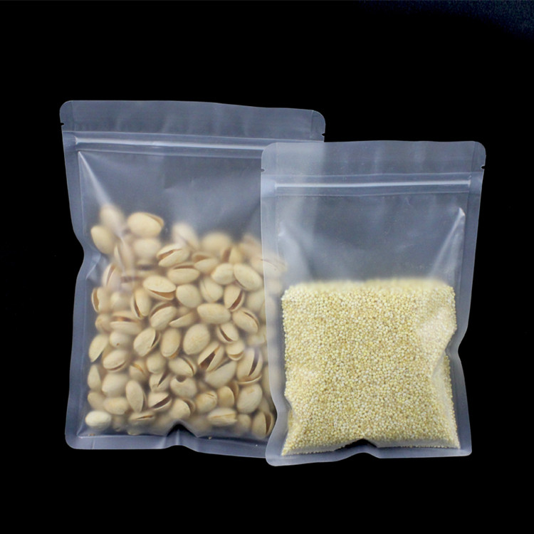 100PCS Frosted Plastic Ziplock - đánh giá và giá Logo Food Snack