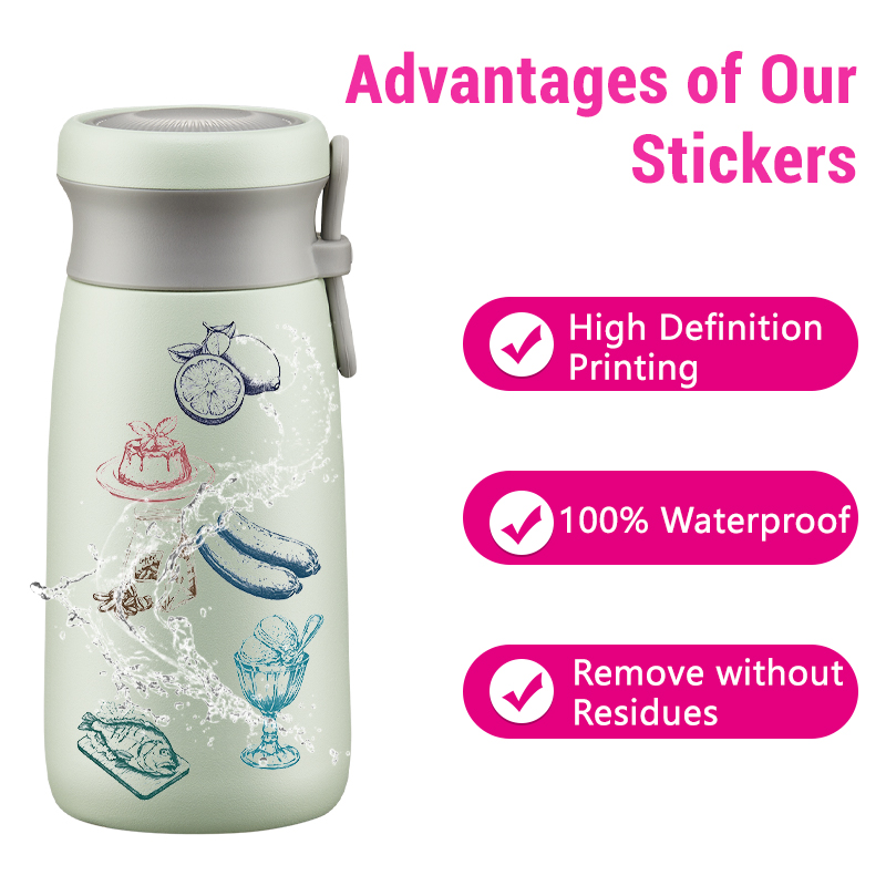 50PCS Retro Food Stickers Set  - đánh giá và giá Yummy Food Snacks