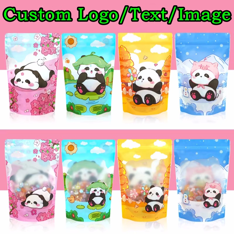 100PCS Aluminum Foil Stand-up  - đánh giá và giá Logo Food Snack