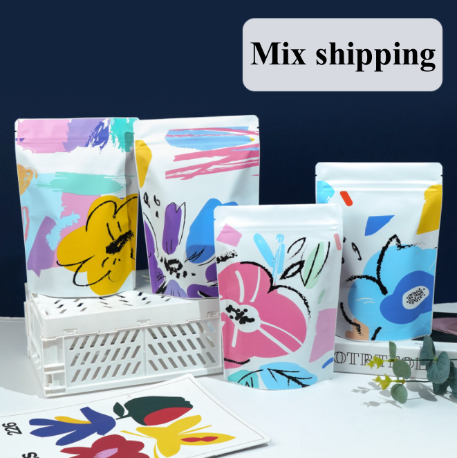 100PCS Aluminum Foil Stand-up  - đánh giá và giá Logo Food Snack