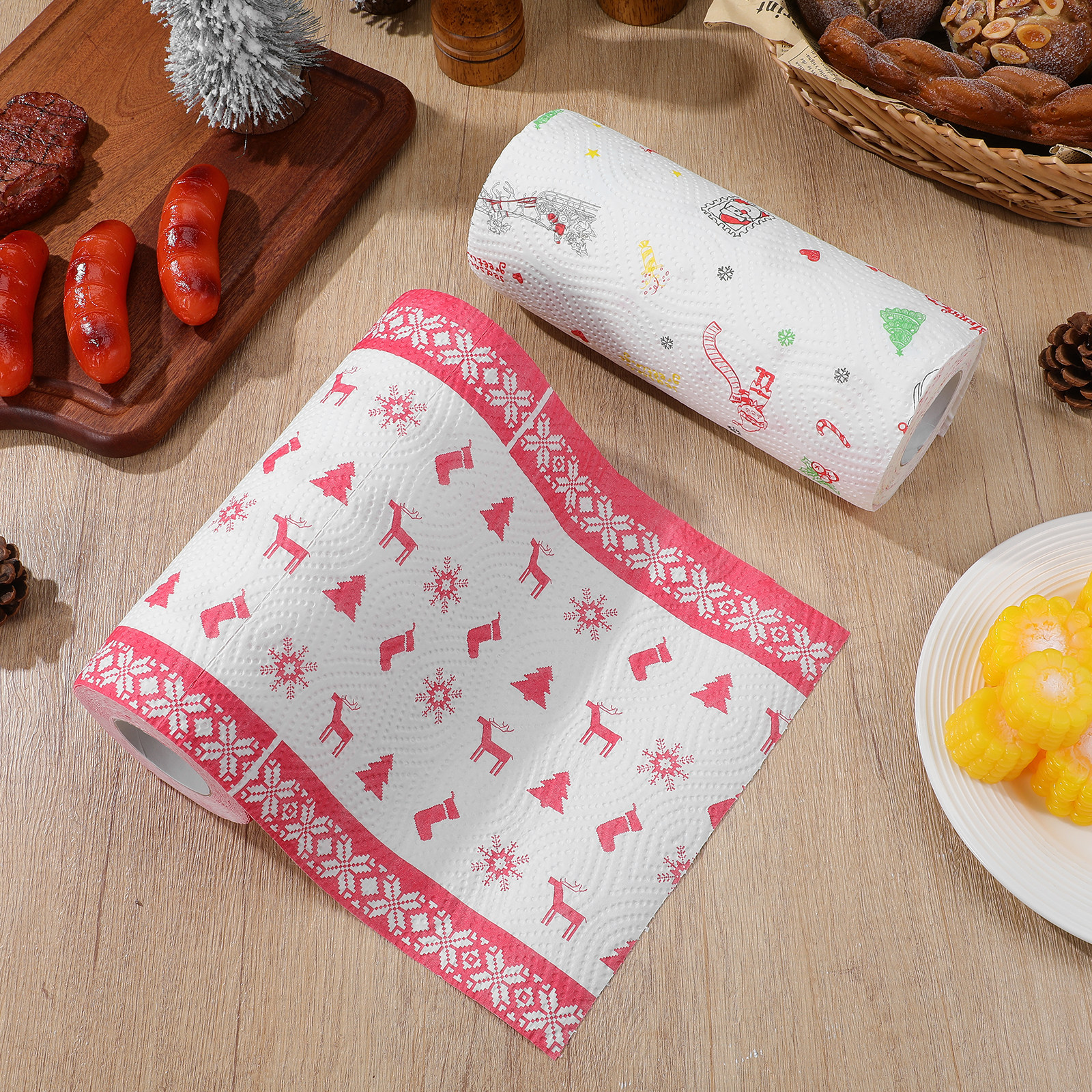 2pcs Xmas Themed Disposable Ba - đánh giá và giá Xmas Food Snacks