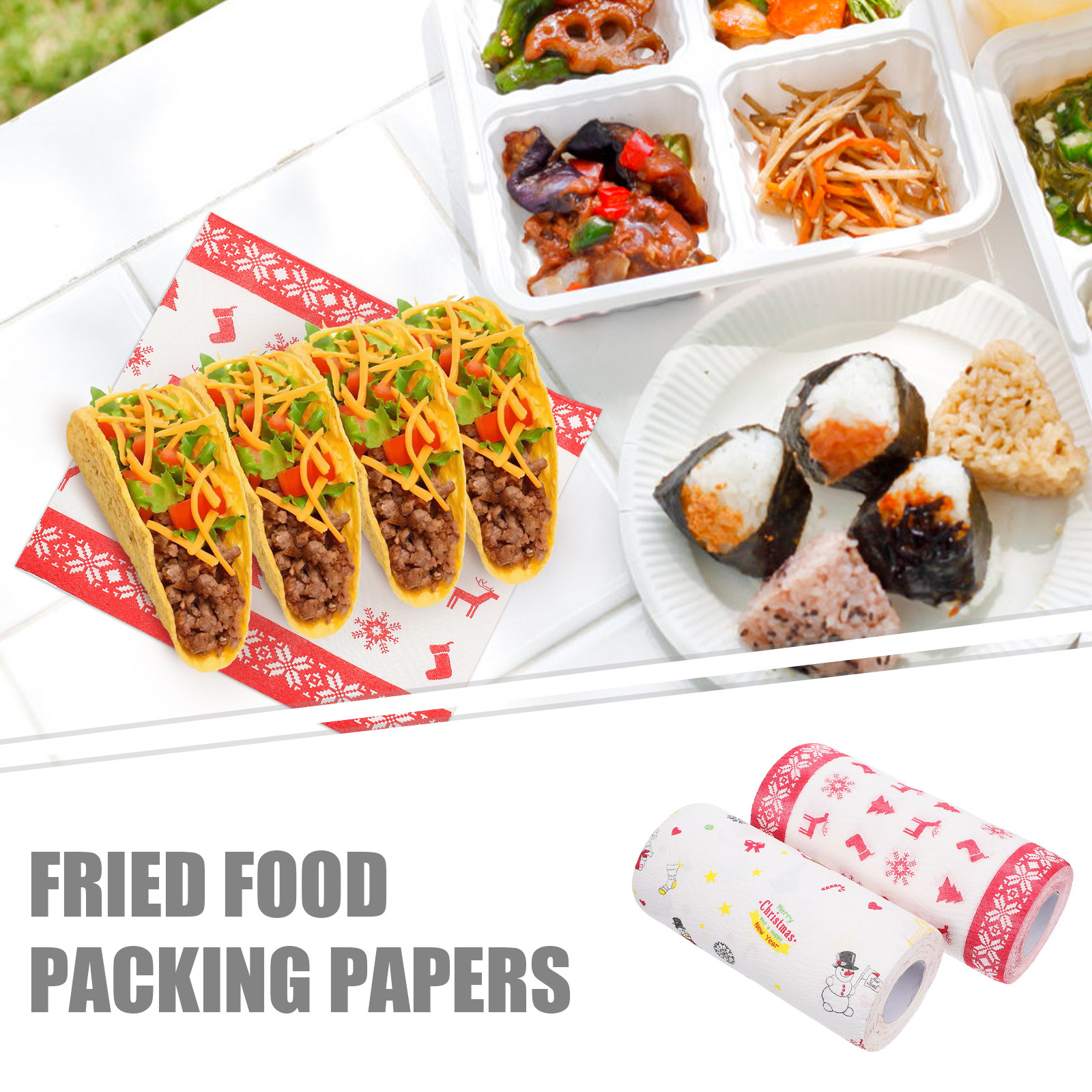 2pcs Xmas Themed Disposable Ba - đánh giá và giá Xmas Food Snacks